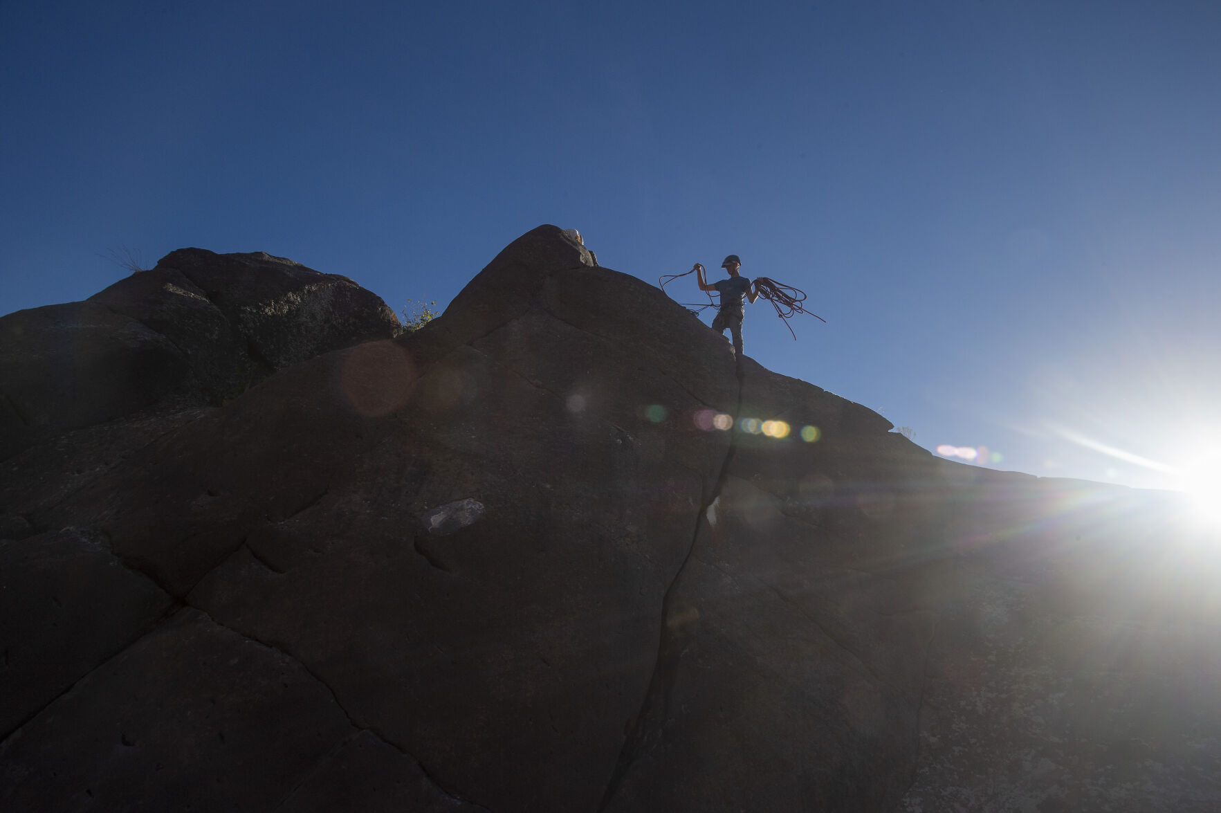Training room at the cliff climbing clinic